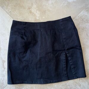 Black jean skirt